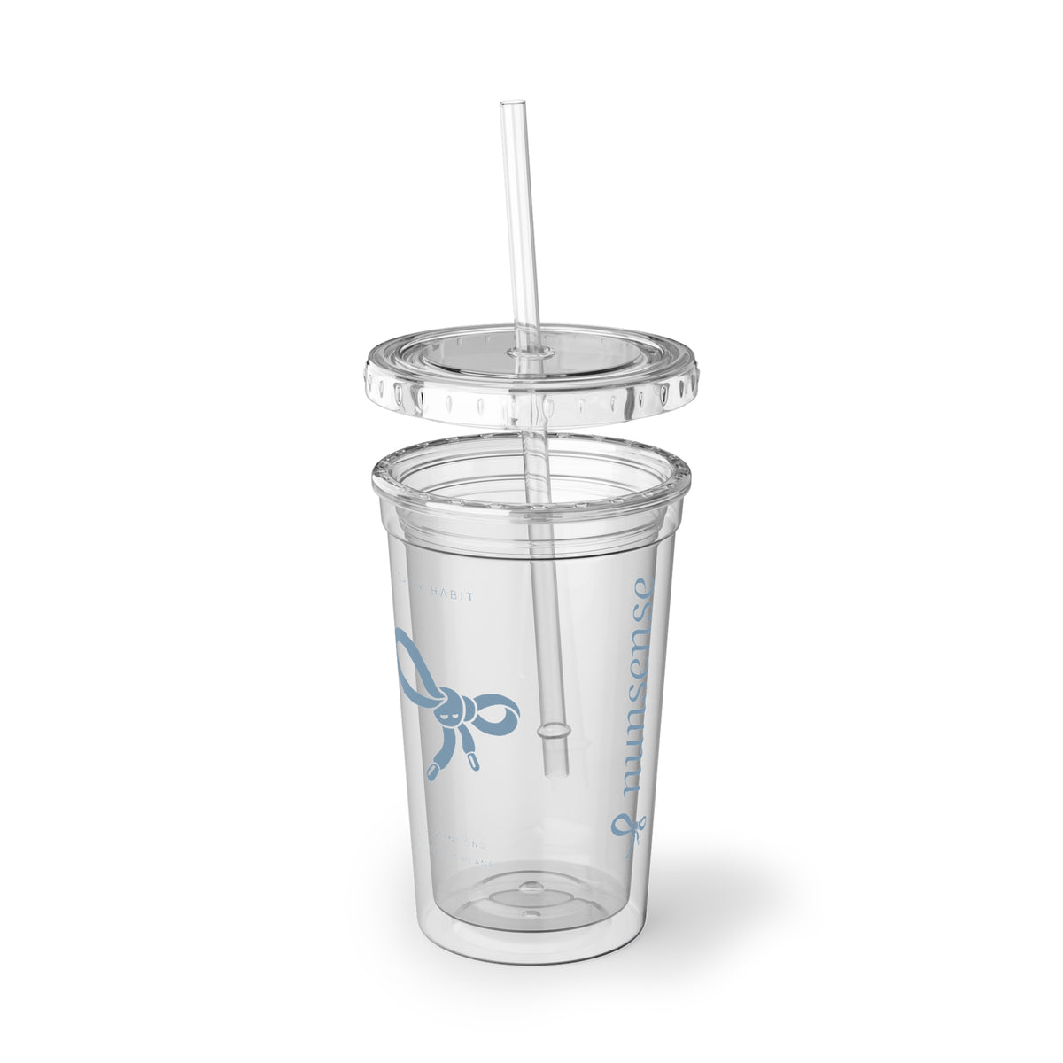 NUNS „DAILY HABIT“ BECHER – ACRYL-TRINKBECHER MIT STROHHALM