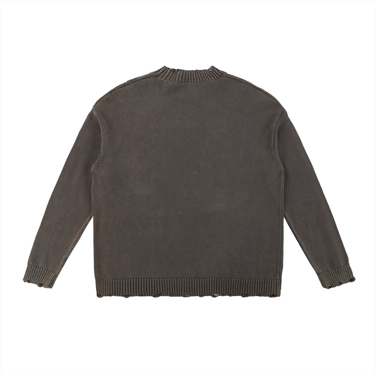 NUNSENSE “BAD HABIT” SWEATER - VINTAGE WASHED HAND-FRAYED SWEATER
