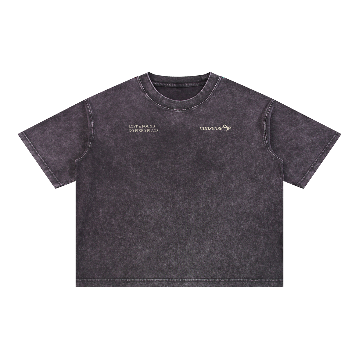 NUNS “LOST & FOUND” TEE - MINERAL WASH BOXY COTTON
