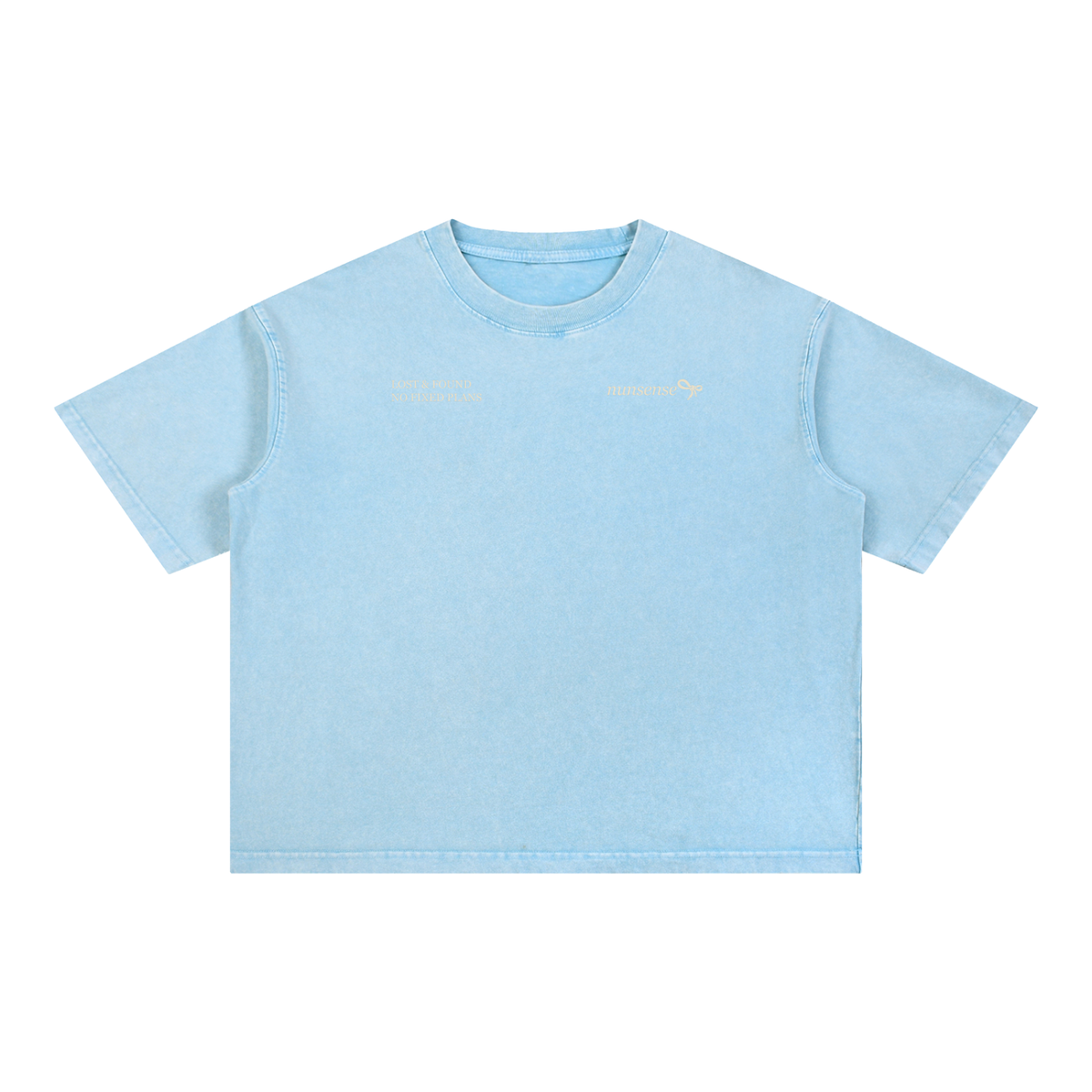 NUNS „LOST & FOUND“ T-SHIRT – MINERAL WASHED BOXER SCHNITT AUS BAUMWOLLE